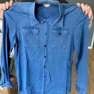Men's Acne Blue Long Sleeve Shirt.